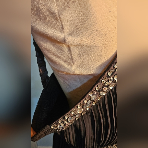 Source Unknown Black and Silver Embellished Mini Dress - Picture 7 of 8